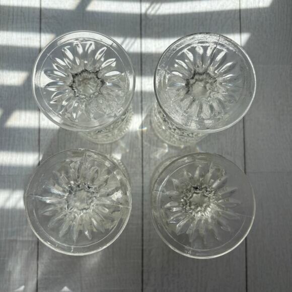 Vintage Wexford by Anchor Hocking Diamond Cut Wine Glasses - Picture 2 of 3